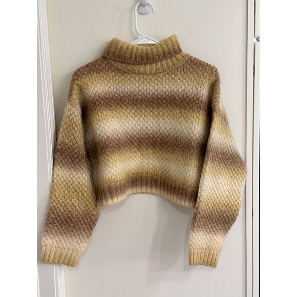 ZARA Turtleneck Knit Sweater Cropped Length, Long Sleeves, Excellent Condition - Picture 2 of 7